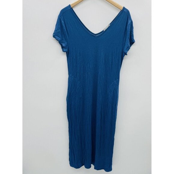 Ink + Ivy Womens Size Medium Jersey Knit Double V Neck Midi Dress Blue $48 - Picture 4 of 9
